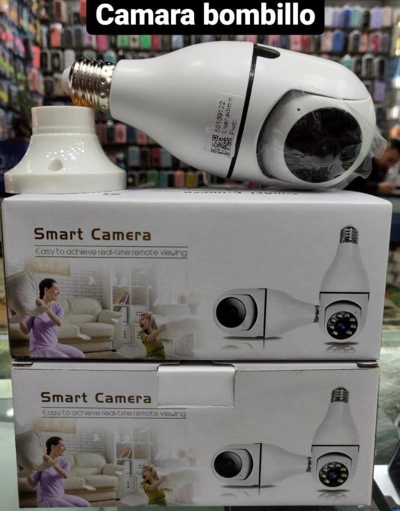 Camara Ip Tipo Bombillo 360º Robotica Wifi Vision Nocturna